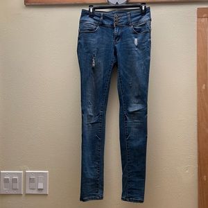 April Jeans high-waisted distressed skinny jeans, size 5